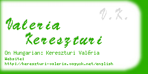 valeria kereszturi business card